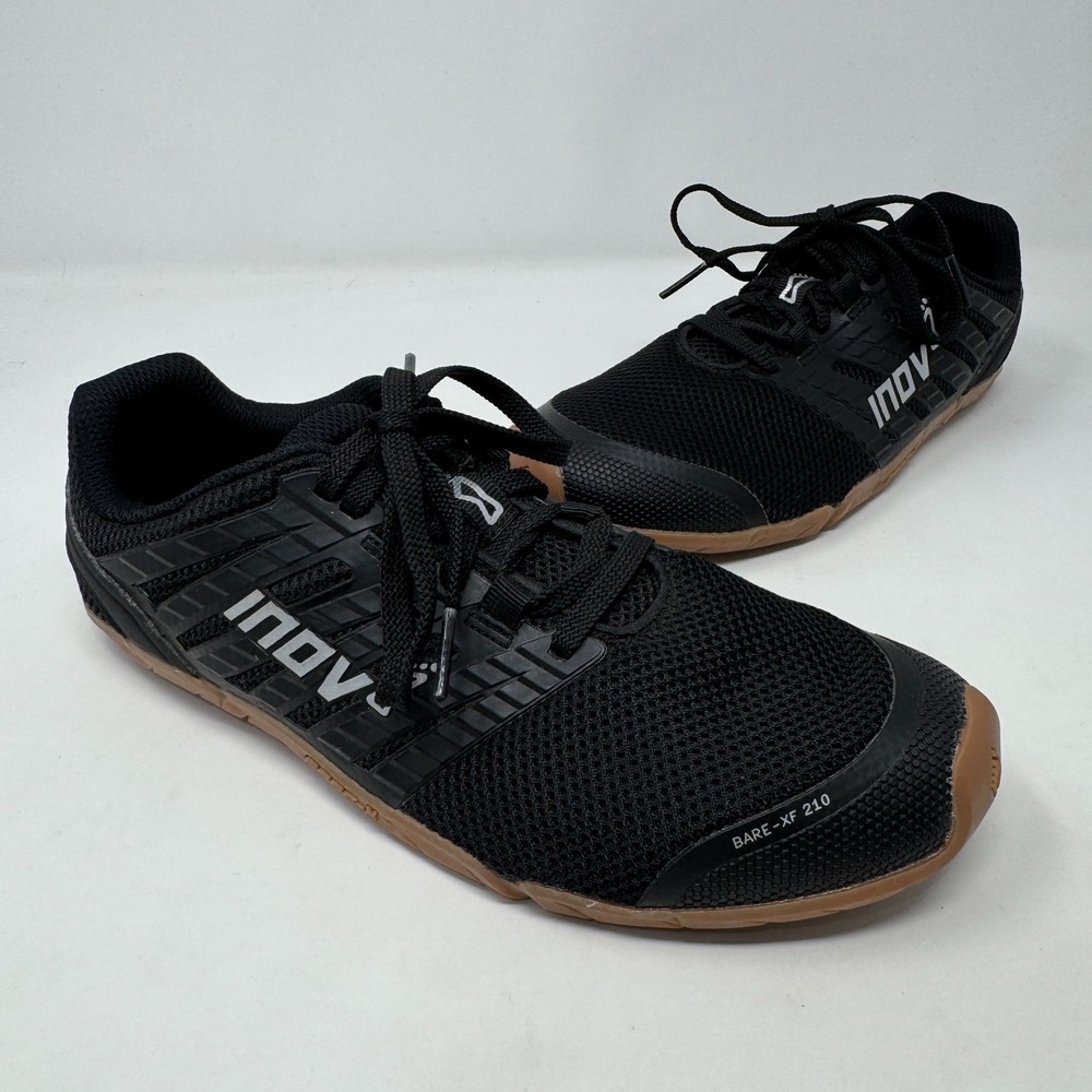 INOV-8 Bare-XF 210 V3 Lace Up Athletic Shoes Black and Gum Women's Size 6.5